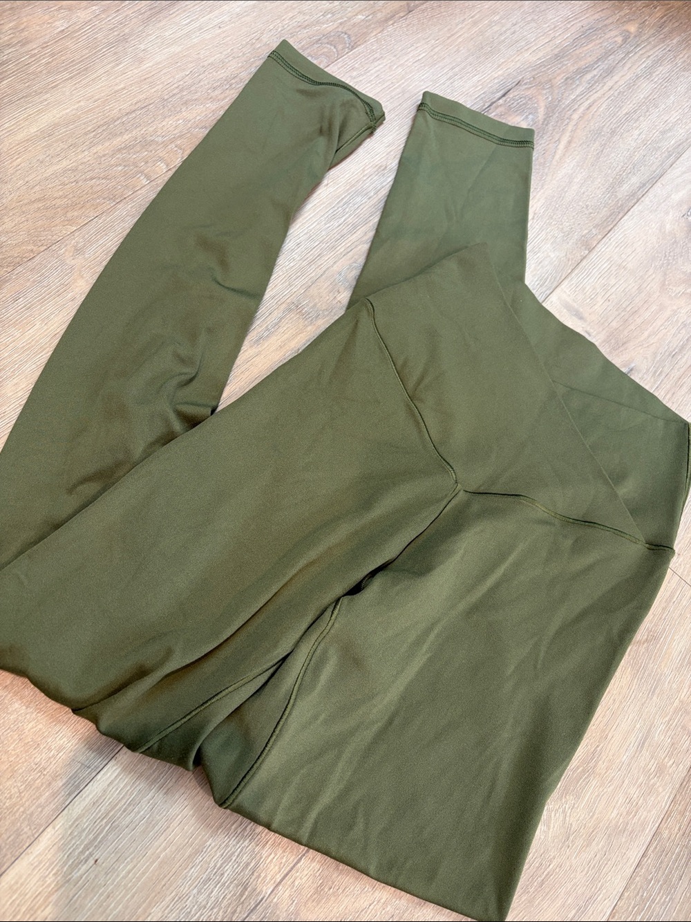 Olive Green High-Waist Leggings